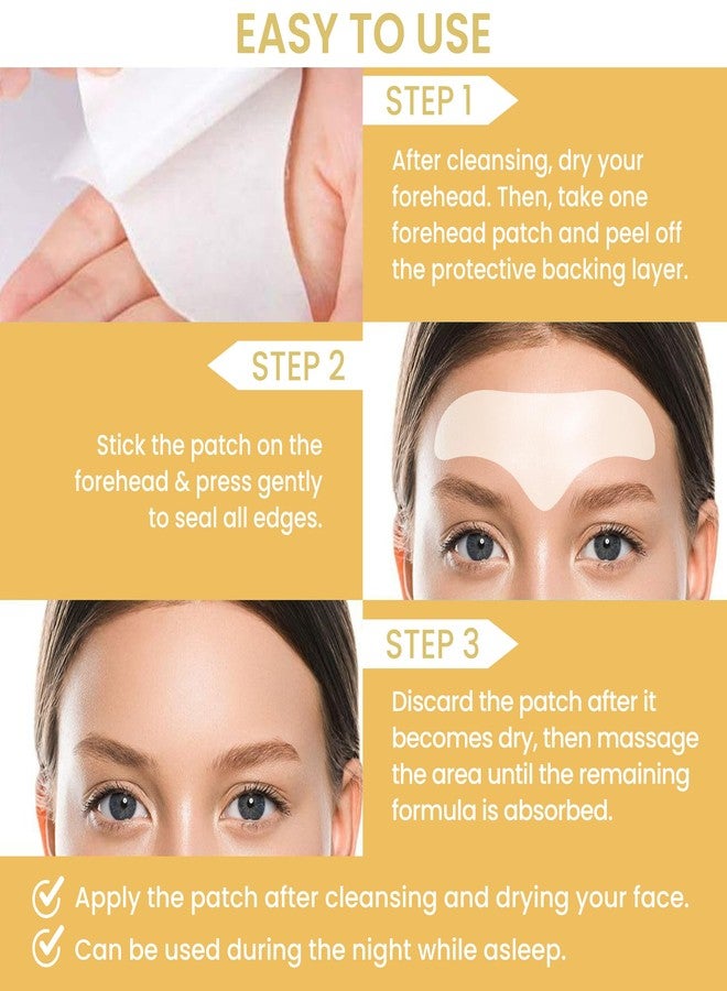 MONIER Forehead Wrinkle Patches Smoothing Overnight - Anti Wrinkle Patches for Face and Forehead Fine Lines & Frown Lines - With Aloe, Collagen, Vitamin E, Hyaluronic Acid | 12 pcs - Image 4